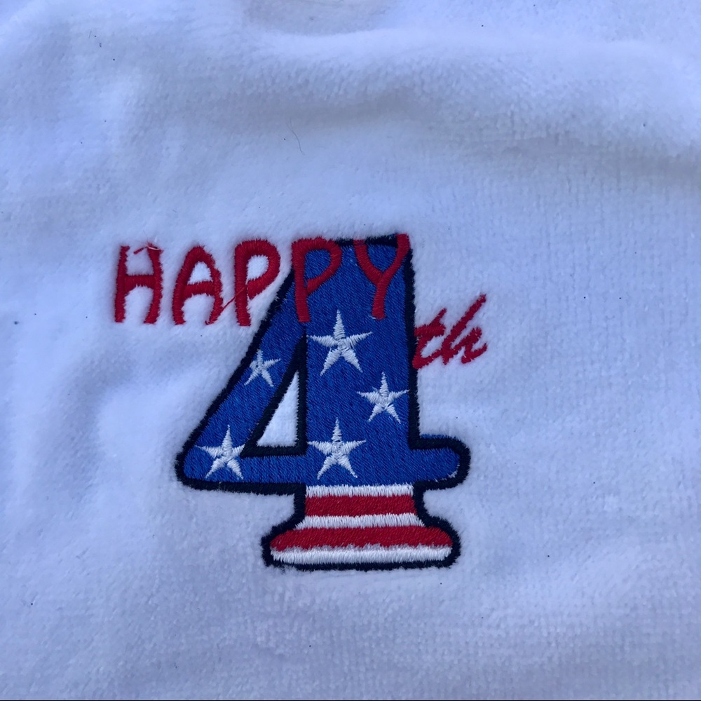 TICKLE TOES “Happy 4th” BIb - Picture 2 of 2